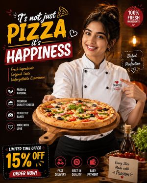 Luxury fast food chef advertisement preview image