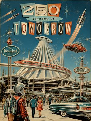 Tomorrowland Retro Streetwear Illustration Preview Image