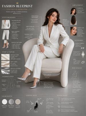 Professional fashion blueprint editing page preview image