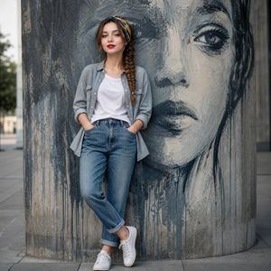Fashion mural magazine portrait preview image