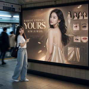 Subway billboard cinematic portrait preview image