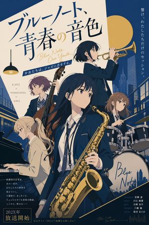 Jazz-themed anime key visual preview image