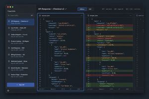 Dark JSON Diff tool UI prototype preview image