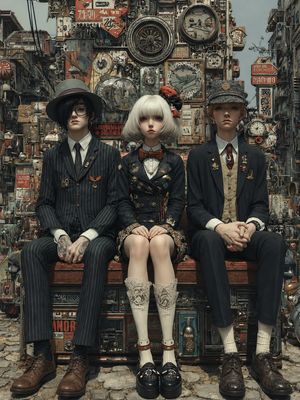 Steampunk Trio Portrait Preview Image