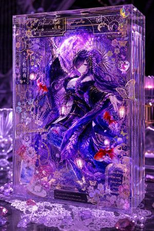 Luxury purple anime acrylic tile preview image